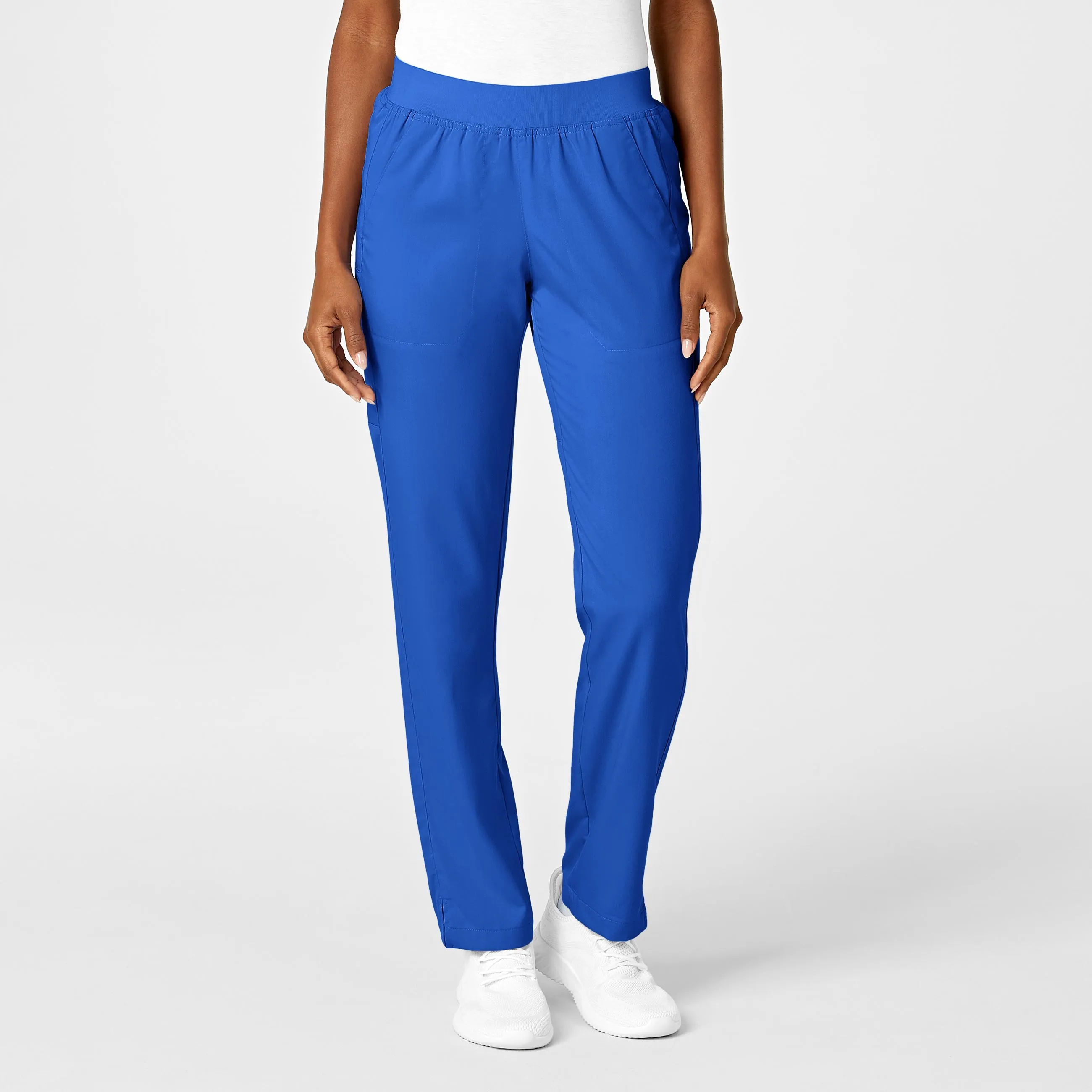 PRO Women's Knit Waist Cargo Scrub Pant - Royal