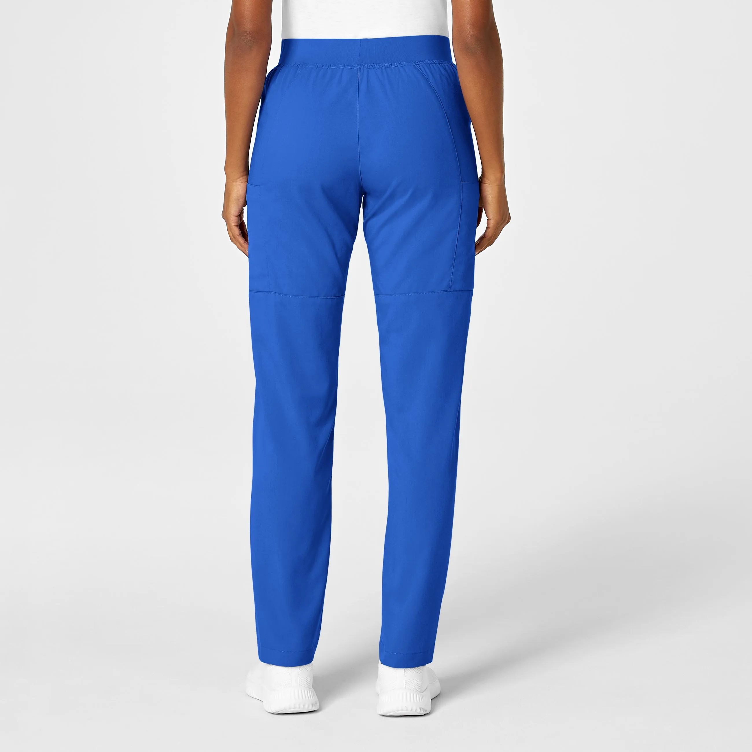 PRO Women's Knit Waist Cargo Scrub Pant - Royal