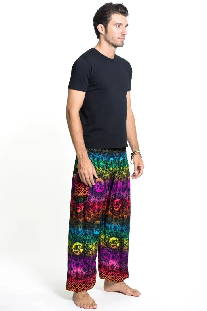 Rainbow in Purple / Elephant Unisex Pants, Thailand