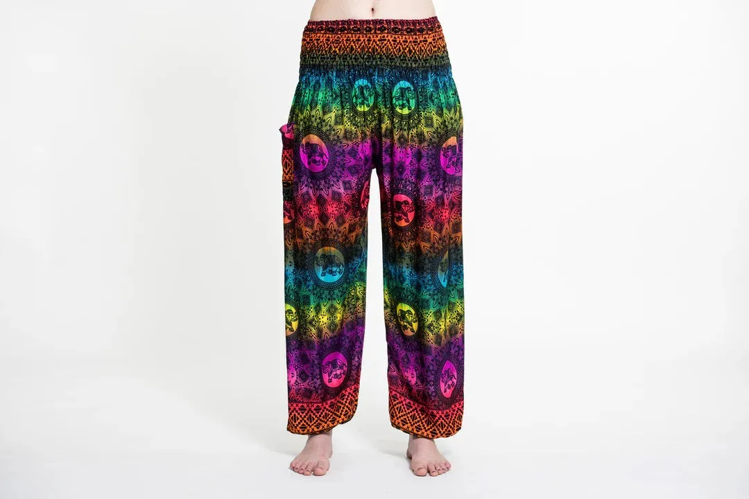 Rainbow in Purple / Elephant Unisex Pants, Thailand