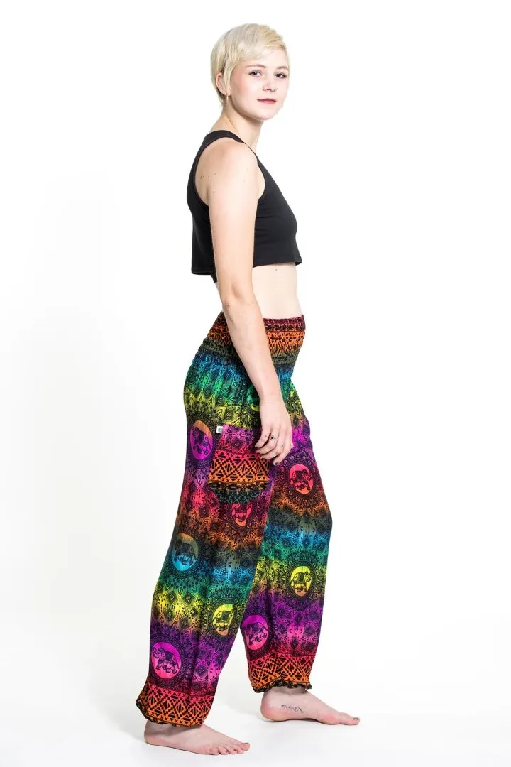 Rainbow in Purple / Elephant Unisex Pants, Thailand