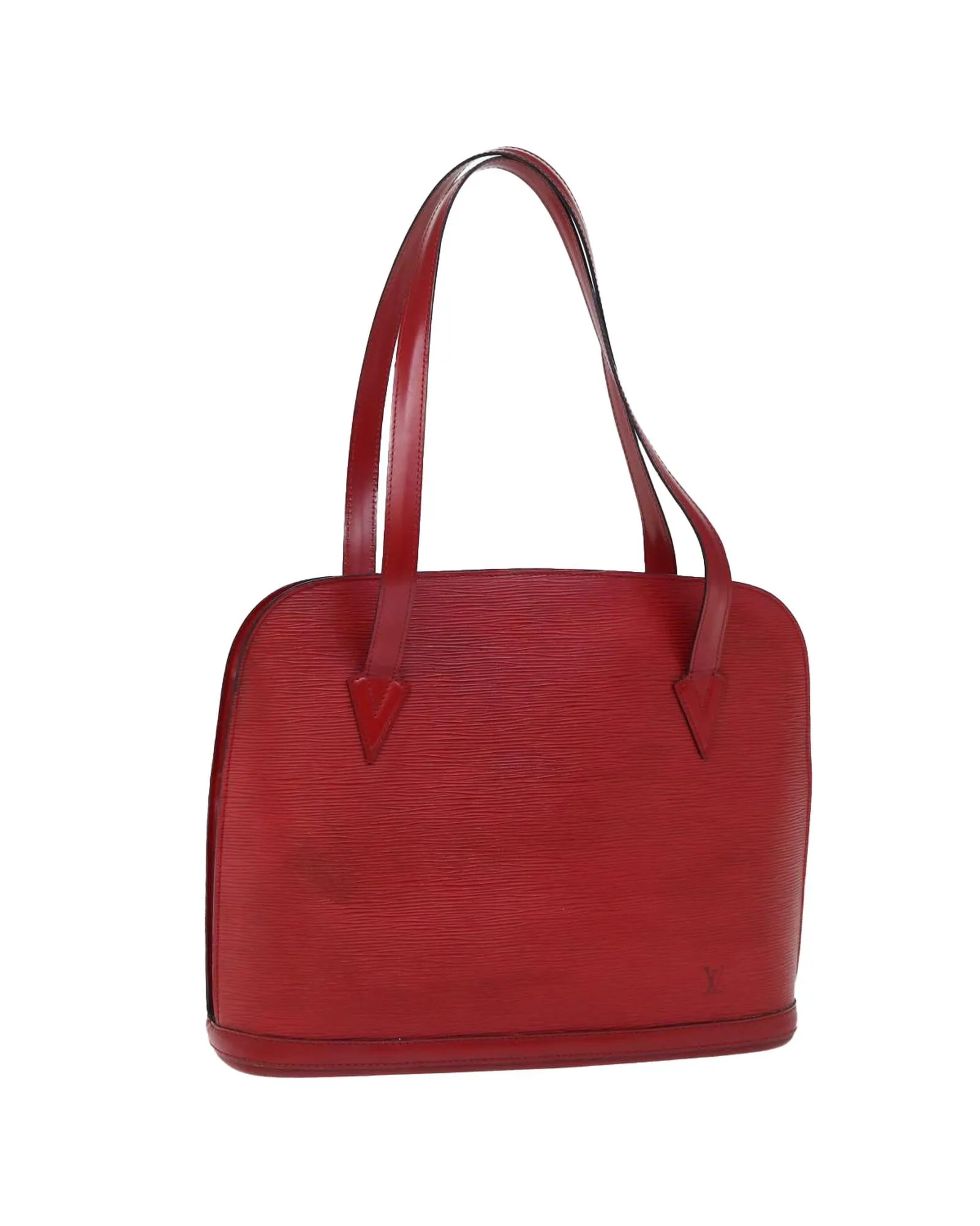 Red Epi Leather Shoulder Bag with Shoulder Drop by Louis Vuitton