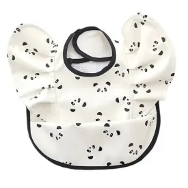 Ruffled Waterproof Baby Bib Panda