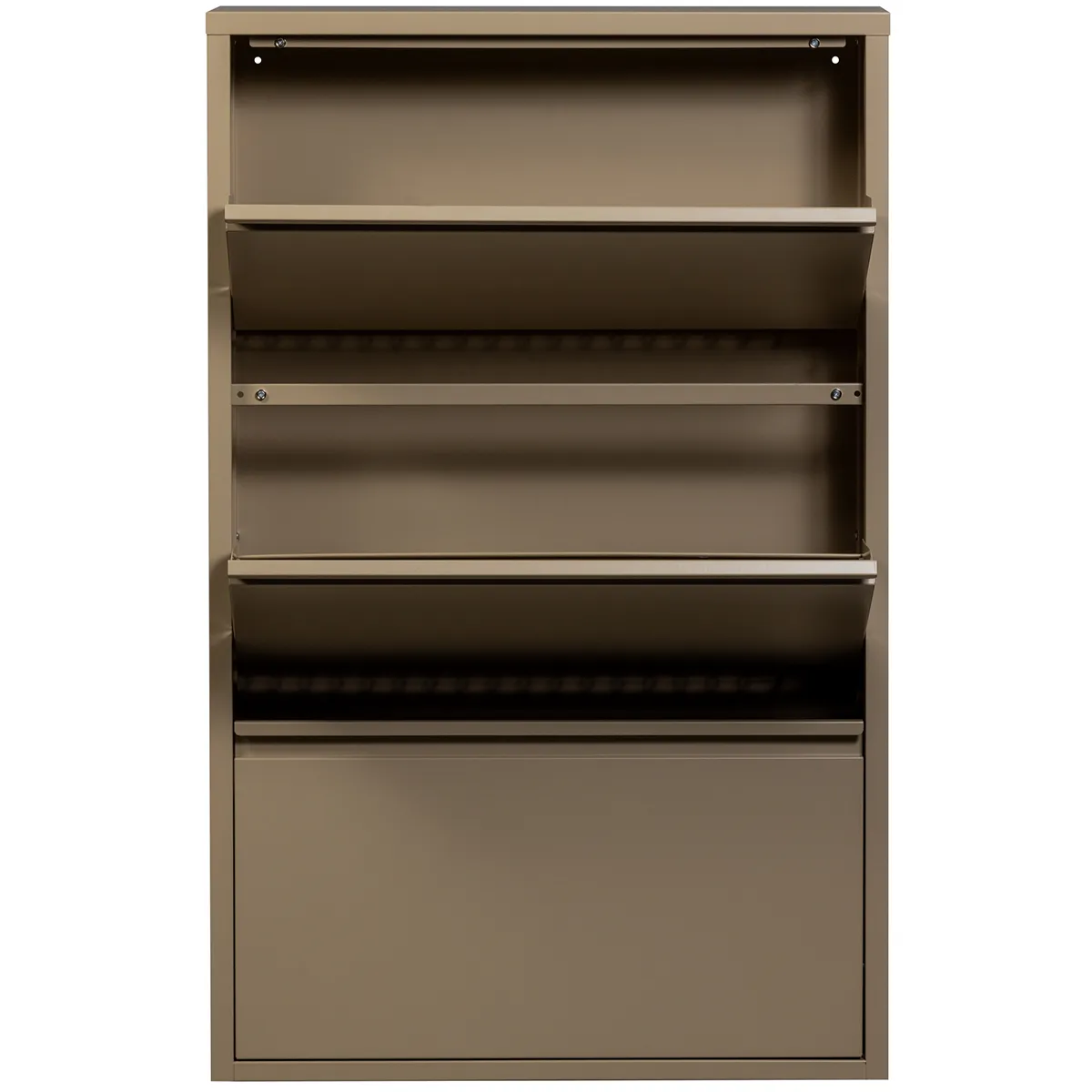 Sabine Metal 3 Compartment Shoe Cabinet