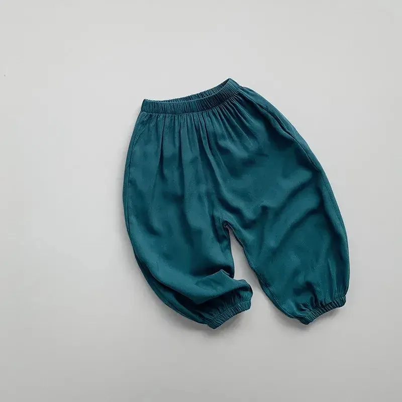 Solid Loose Lightweight Harem Pants