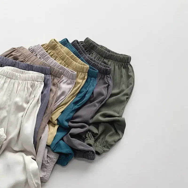 Solid Loose Lightweight Harem Pants