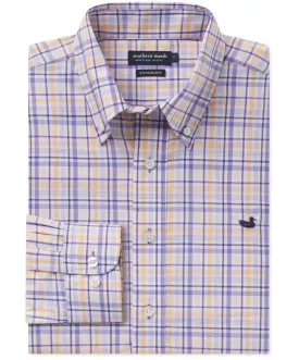 Southern Marsh - Van Buren Grid  Purple Dress Shirt