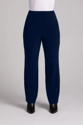 Straight Leg Pant with Yoke | Navy