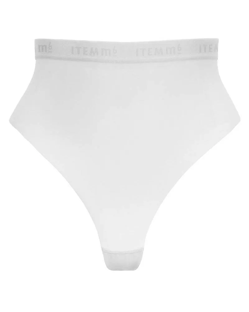 Supportive All Mesh Brazilian Briefs White