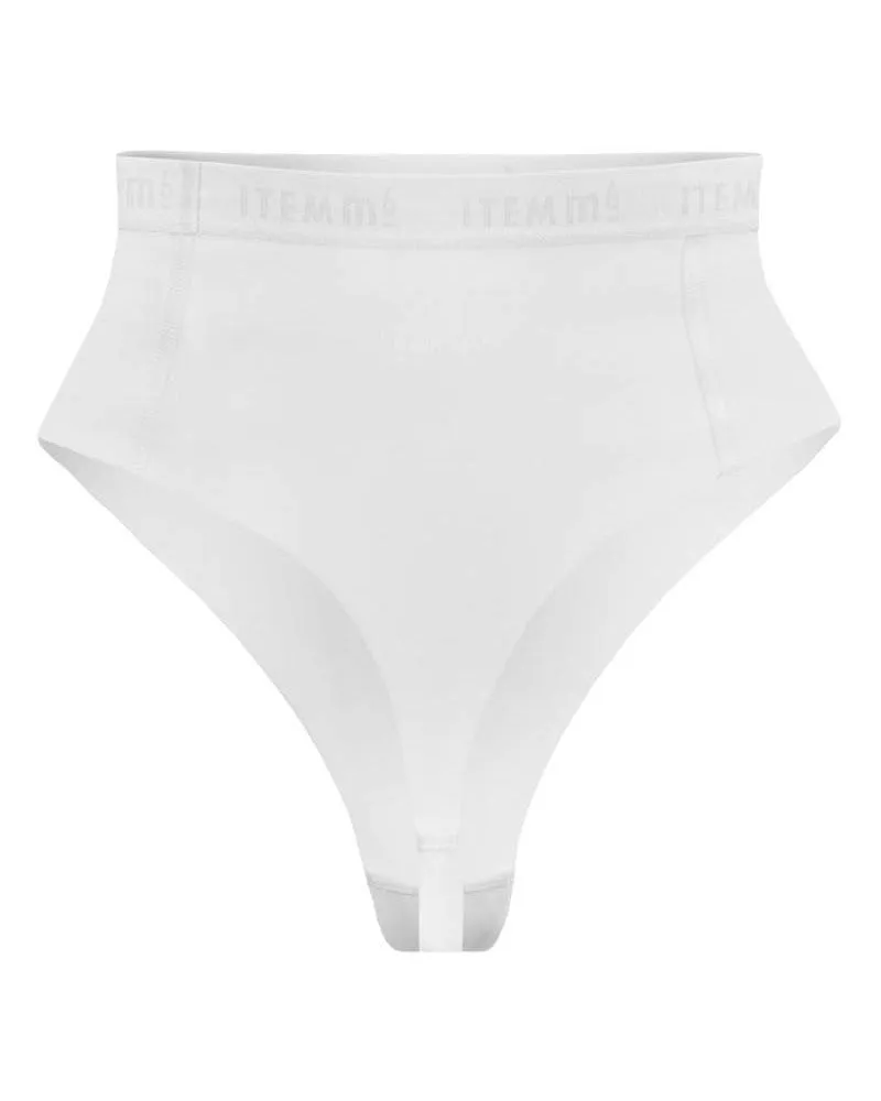 Supportive All Mesh Brazilian Briefs White