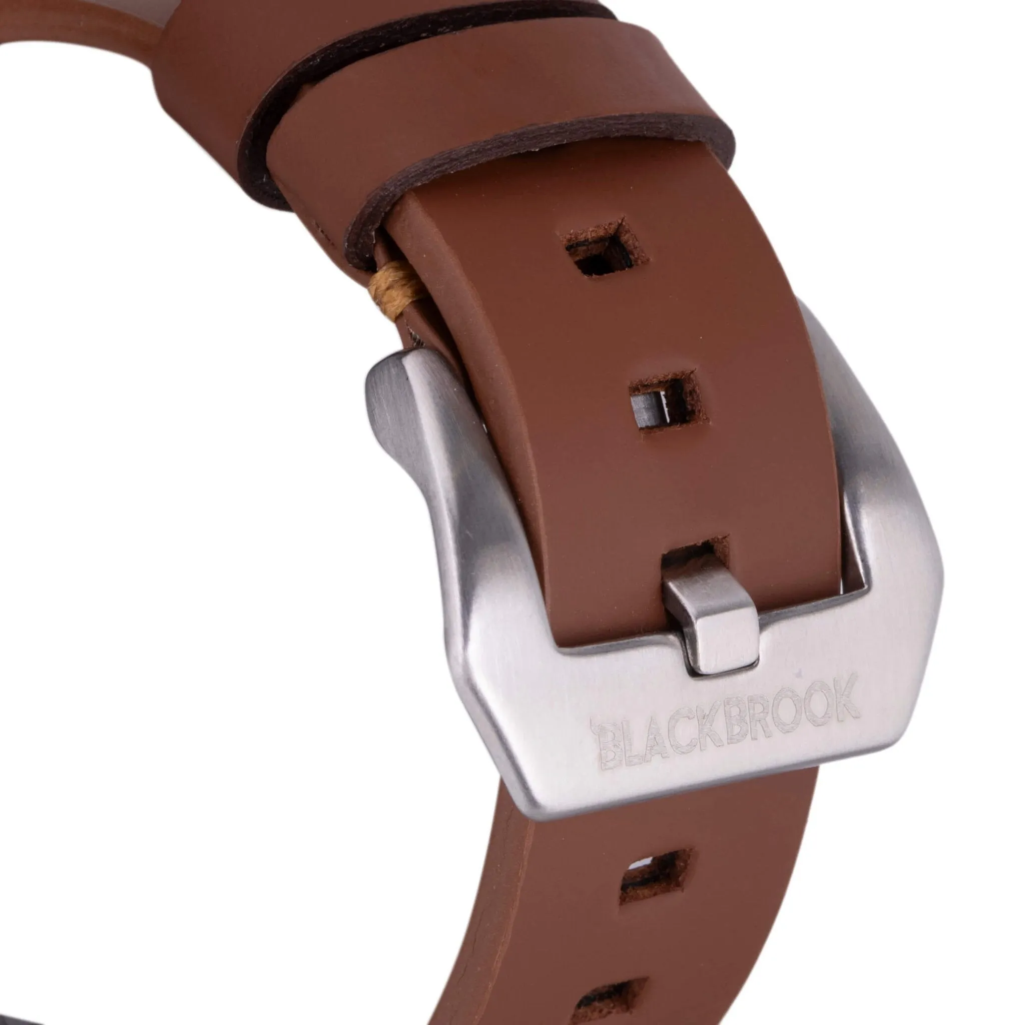 Sutton Modern Band for Apple Watch 44mm / 45mm, Brown, Silver Hardware