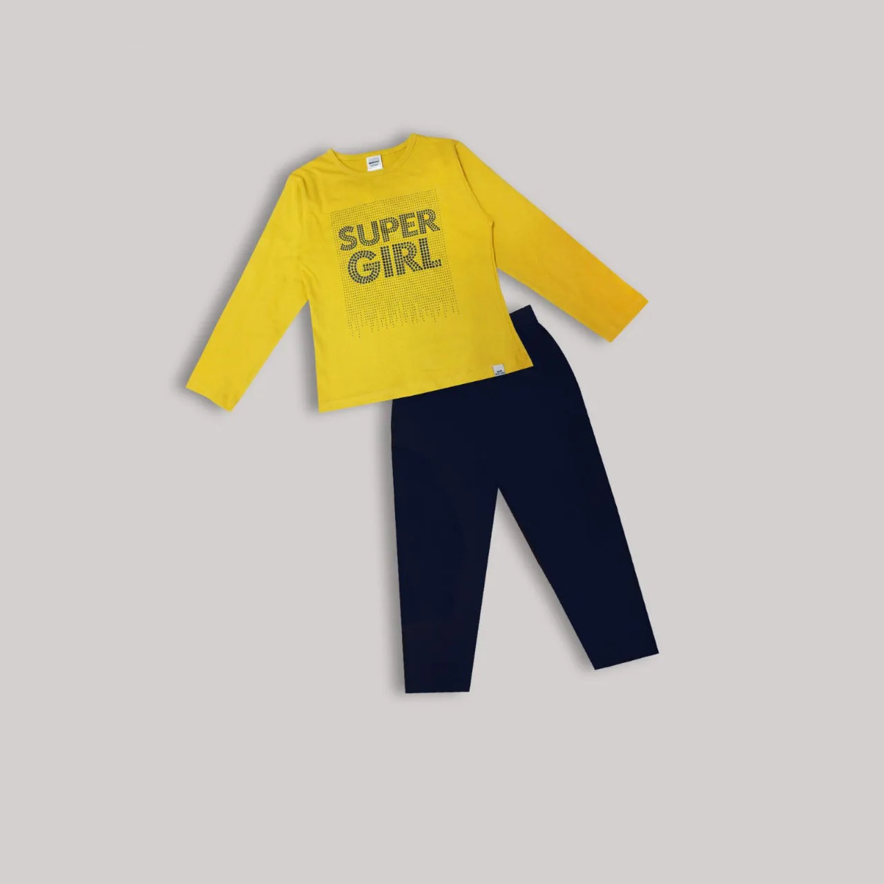 Sweatshirt and Joggers Set for Kids - Yellow and Black