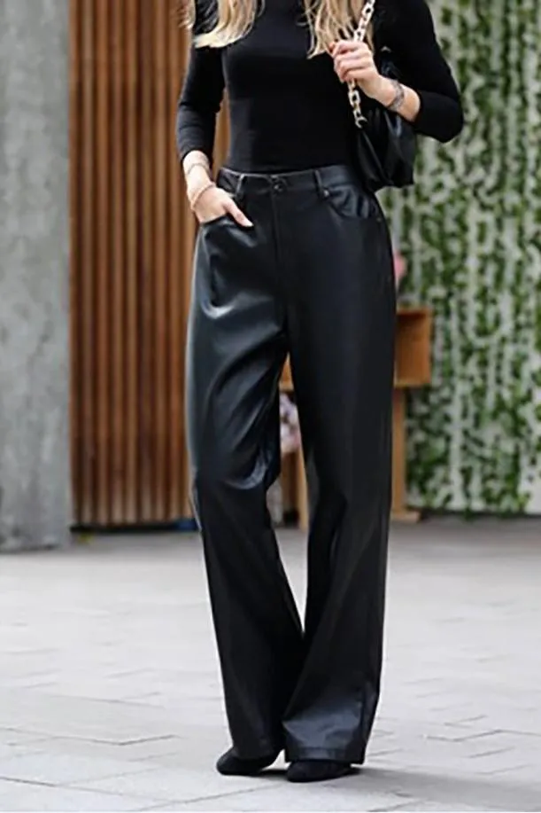 The Chloe - Genuine Leather High Waist Pant