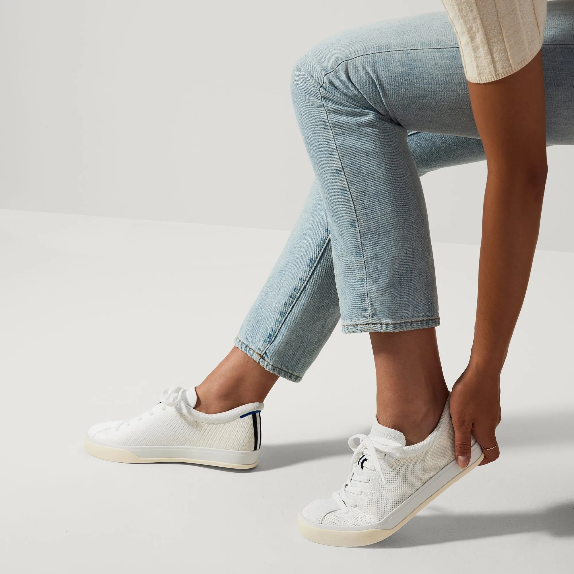 The Lace Up Sneaker - Bright White