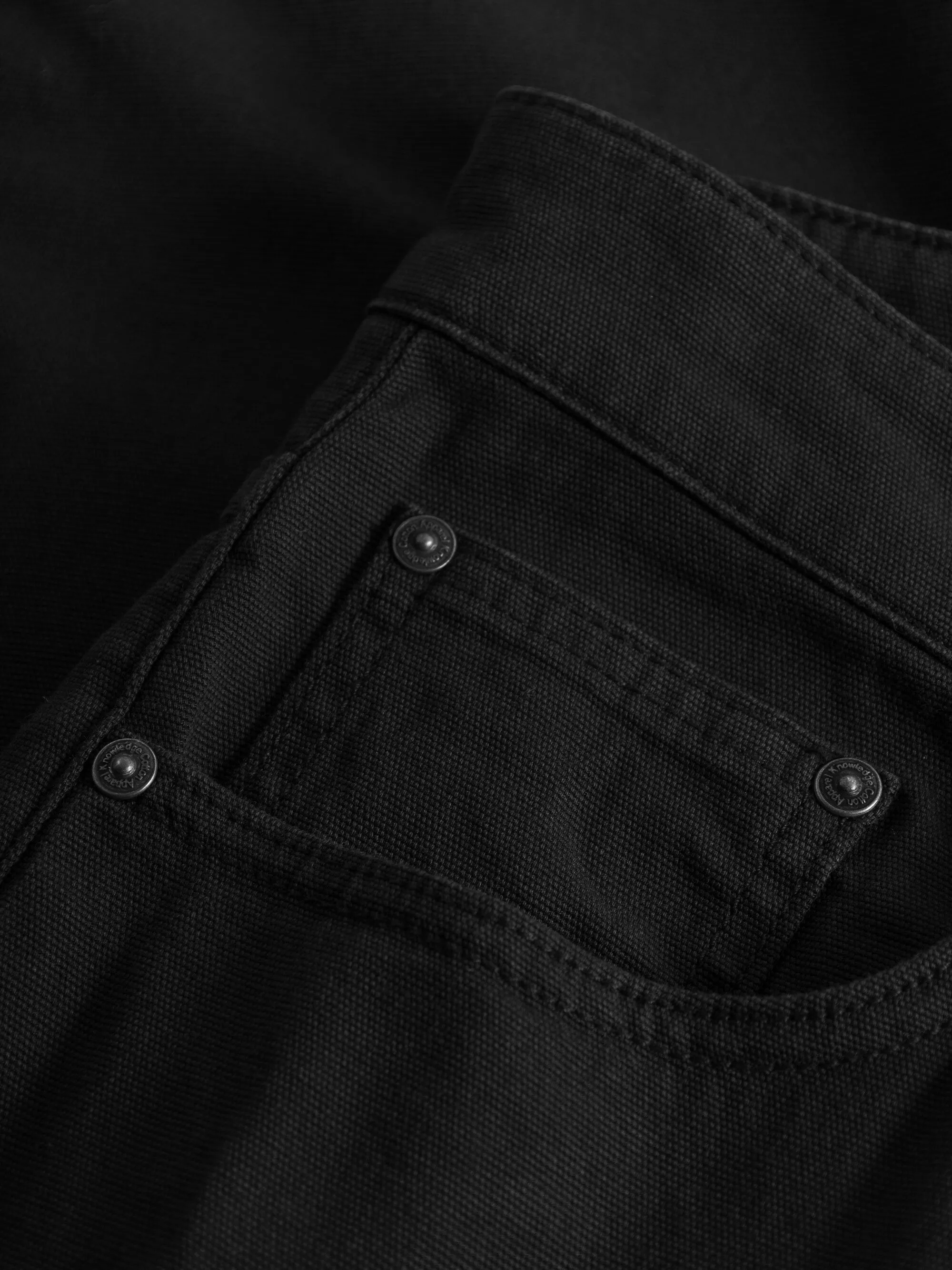 TIM 5-pocket canvas relaxed fit pant - Black Jet