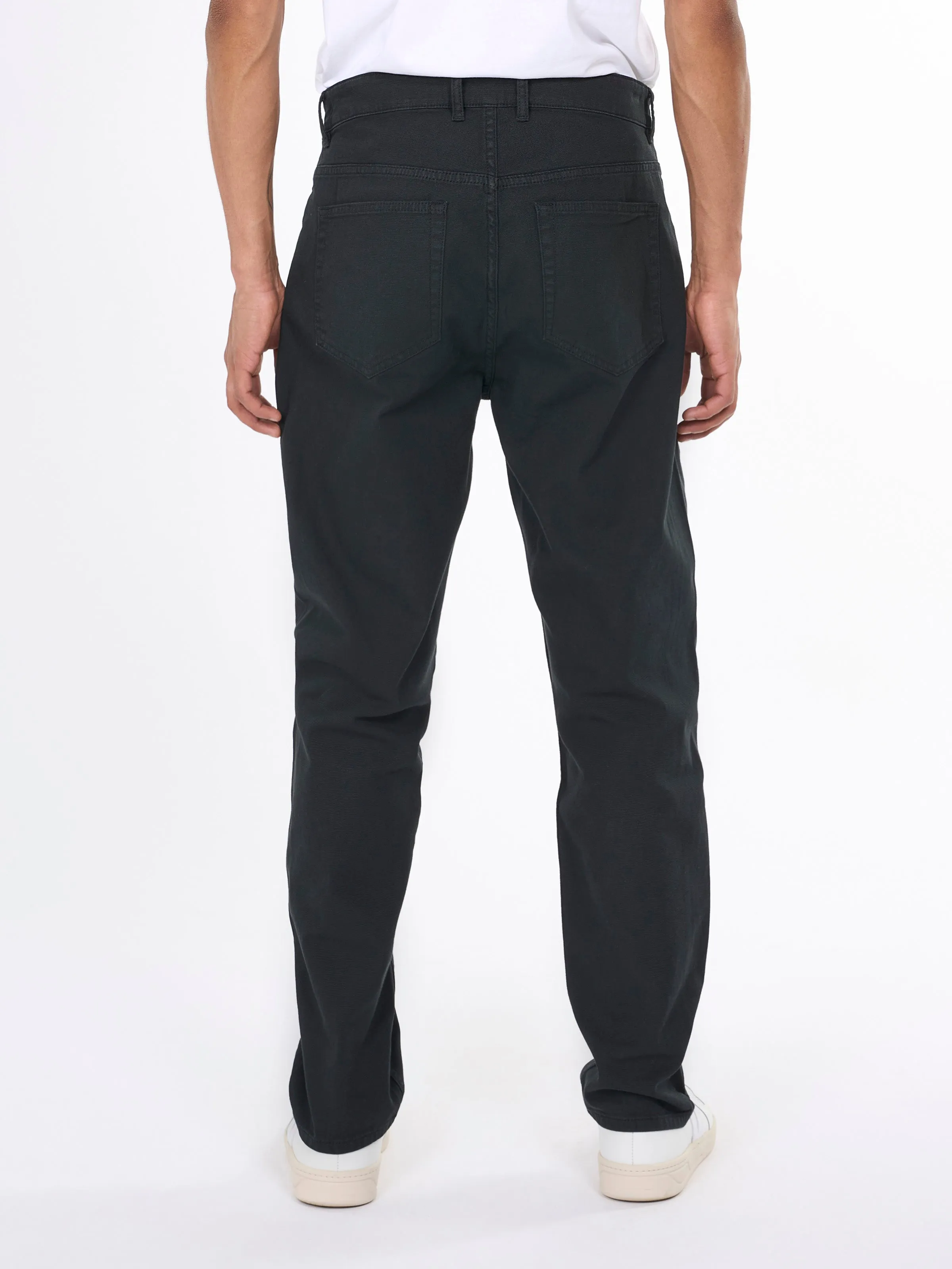 TIM 5-pocket canvas relaxed fit pant - Black Jet