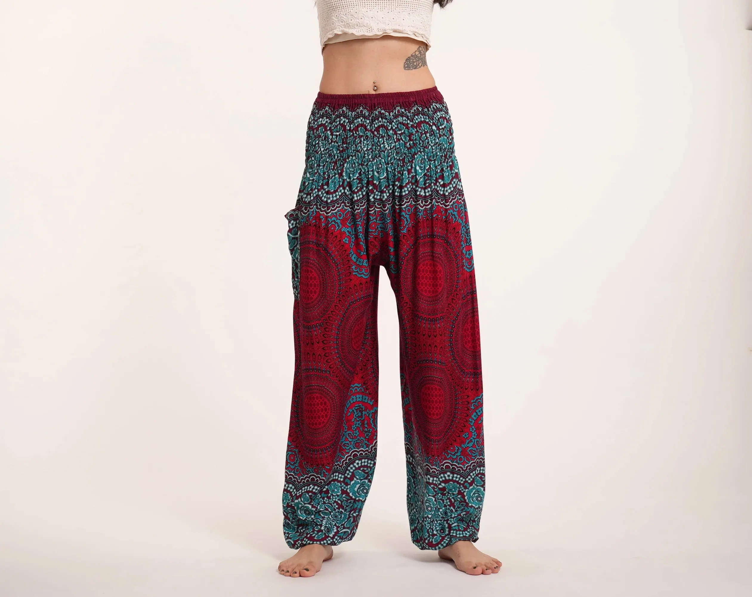 Unisex Harem Pants, Geometric Mandalas, Thailand