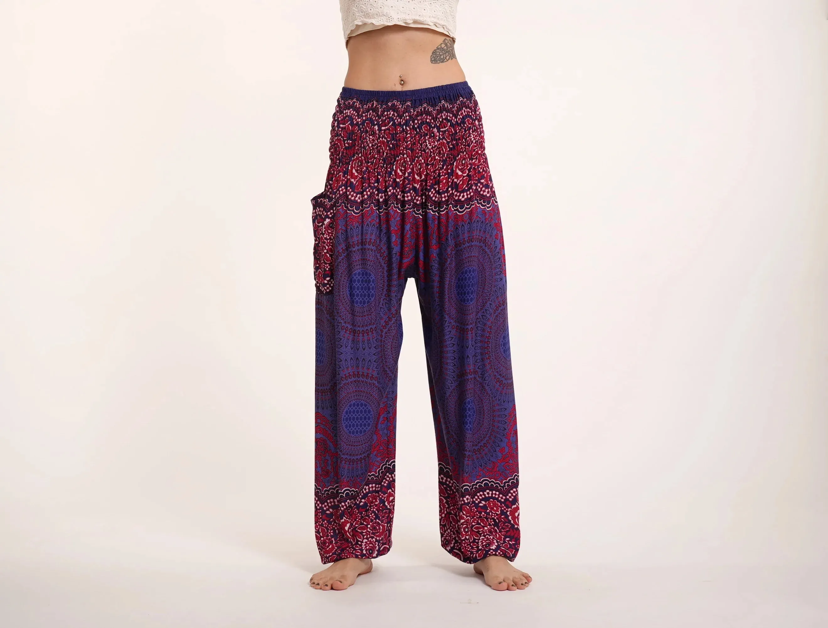 Unisex Harem Pants, Geometric Mandalas, Thailand