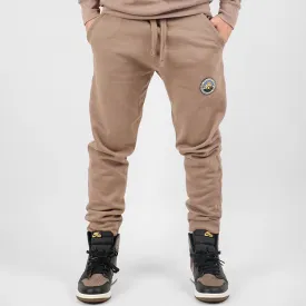 We Stay Outside Embroidered Patch Latte Joggers