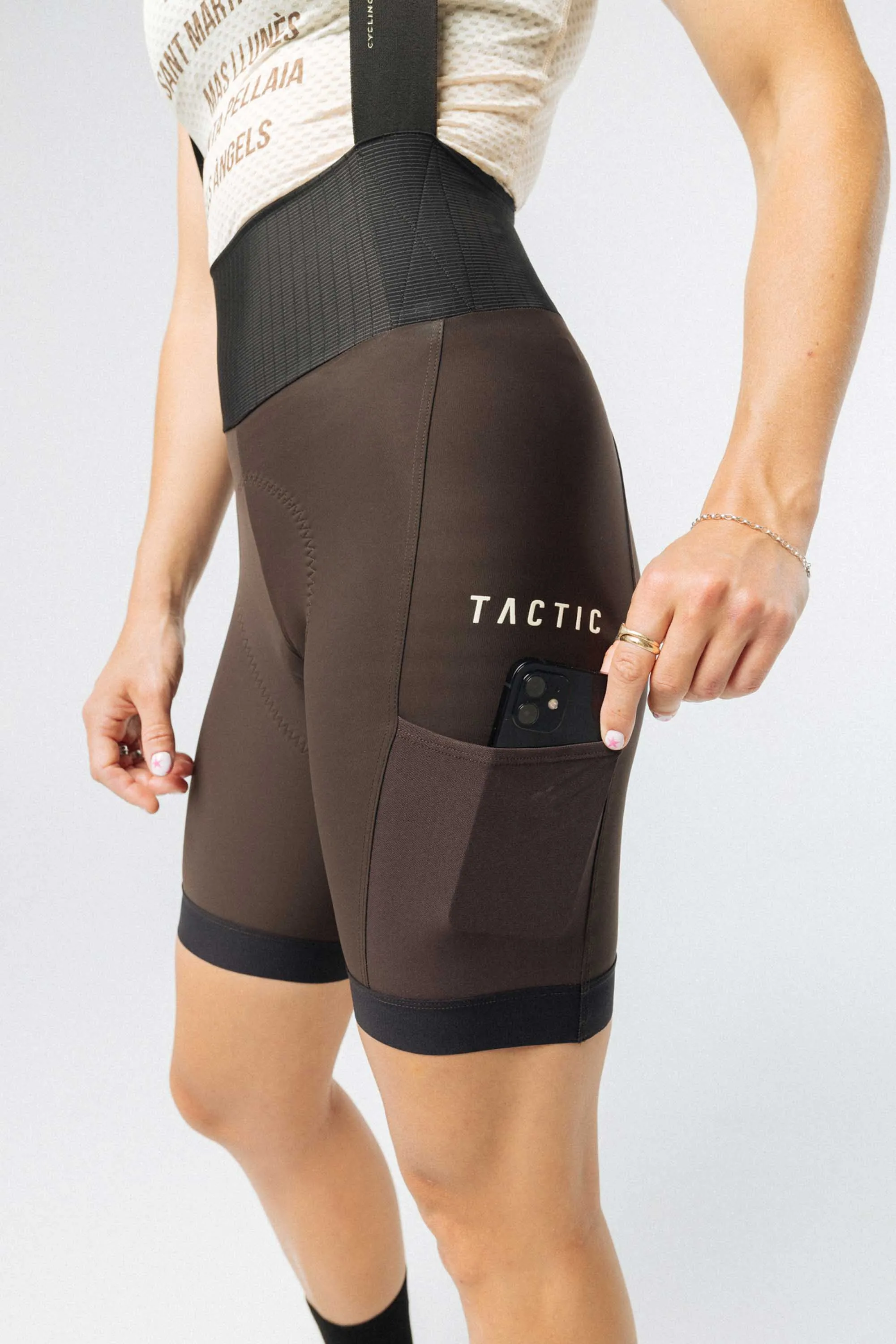 Women's Nomad Bib Shorts Cargo - Brown