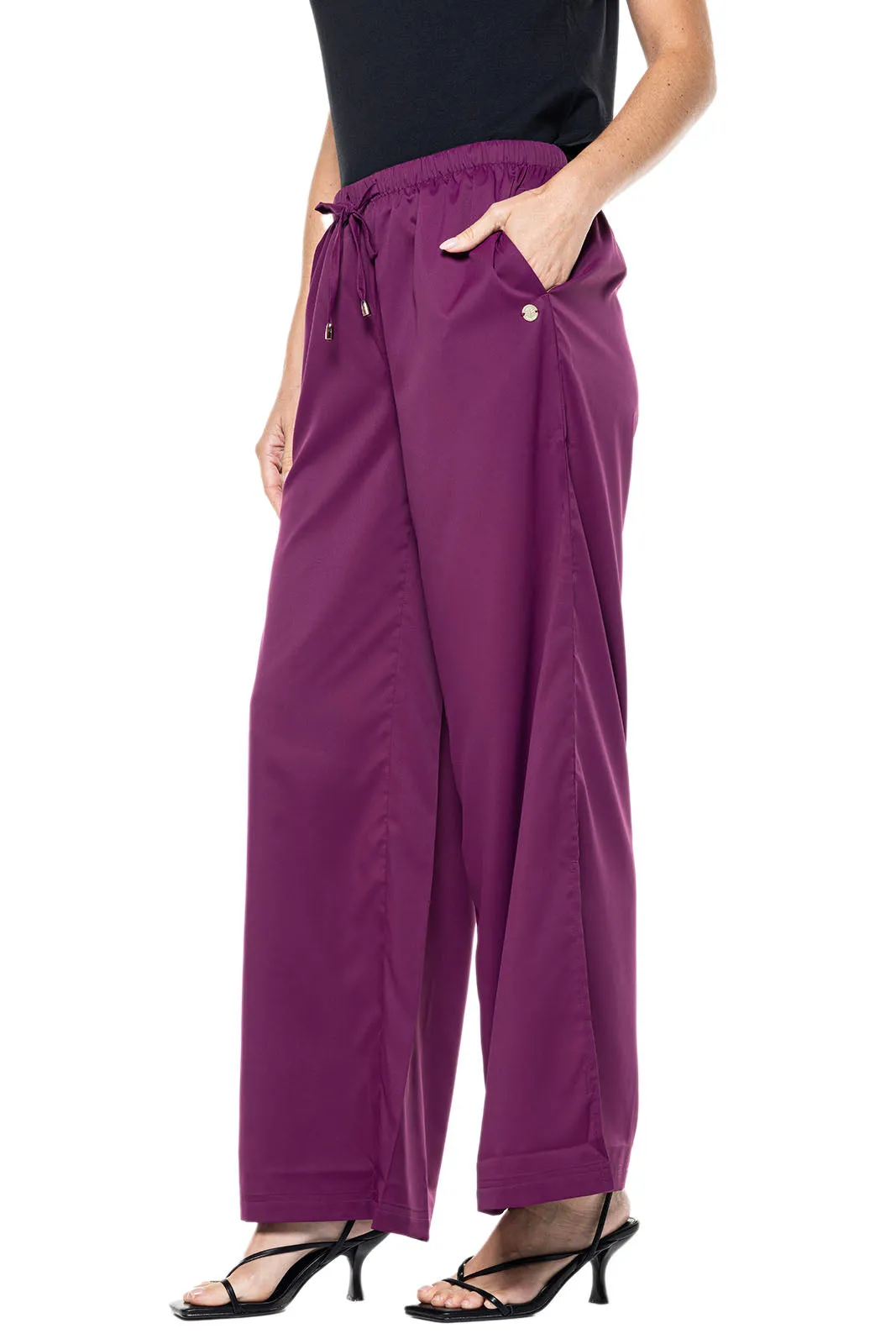 Women's Petra Wide Leg Pants | Rich Plum