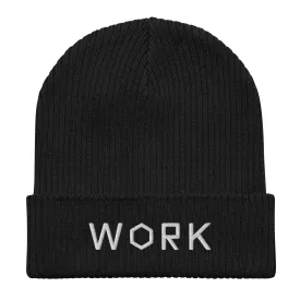 WORK ribbed beanie