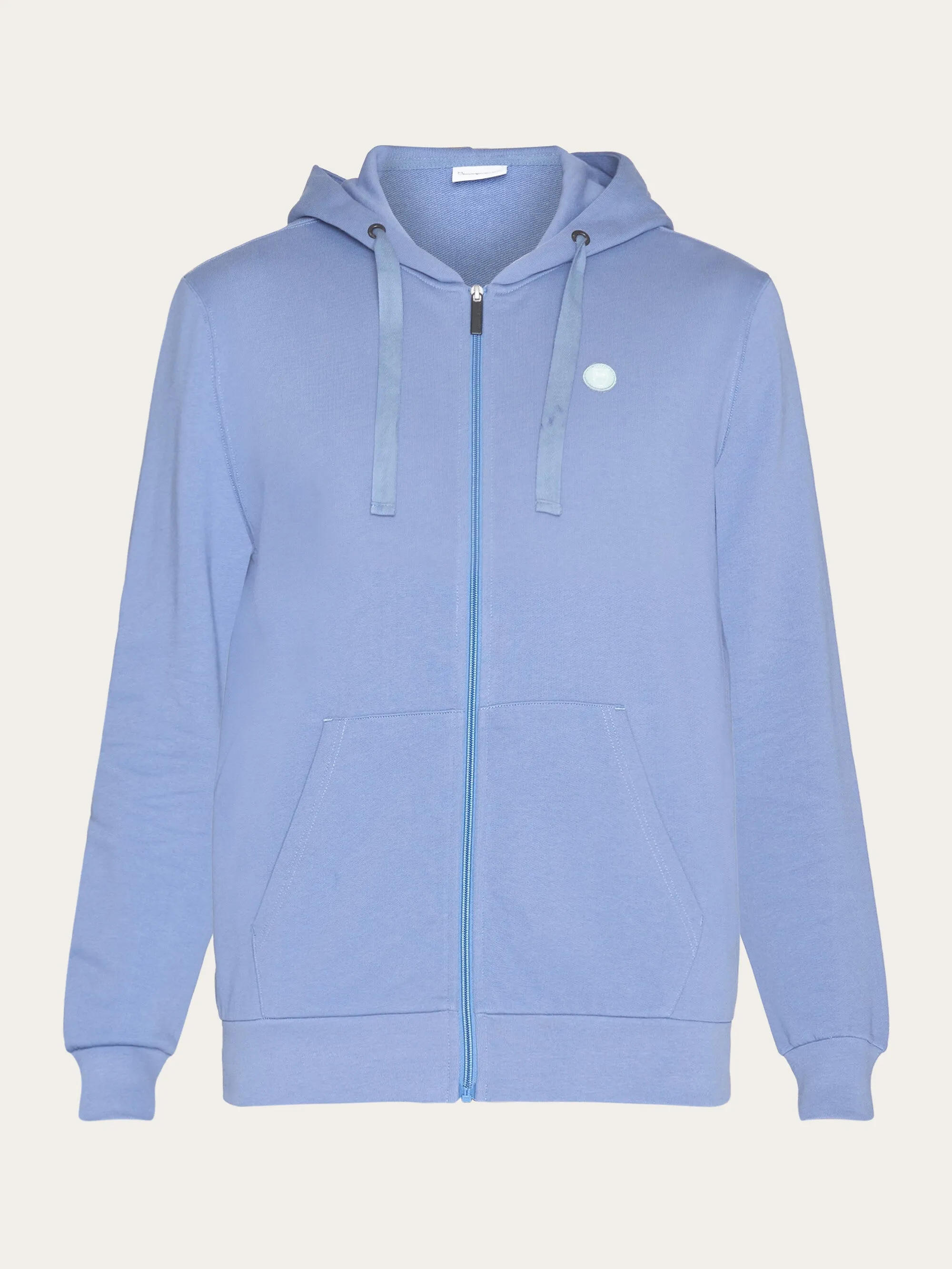 Zip hood kangaroo badge sweat - Moonlight Blue